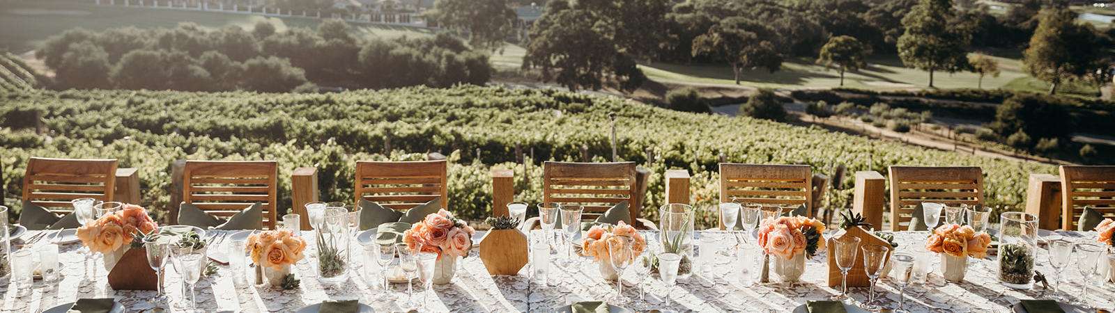 beautiful wedding table set up on ranch