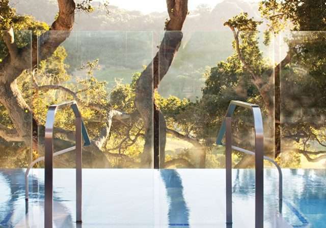 Infinity pool view of ranch